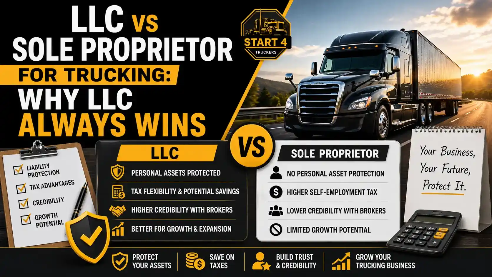 LLC vs Sole Proprietor for Trucking Why LLC Always Wins