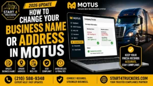 How to Change Your Business Name or Address in MOTUS