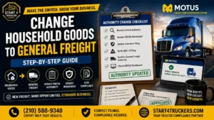How to Change Your Company from Household Goods to General Freight