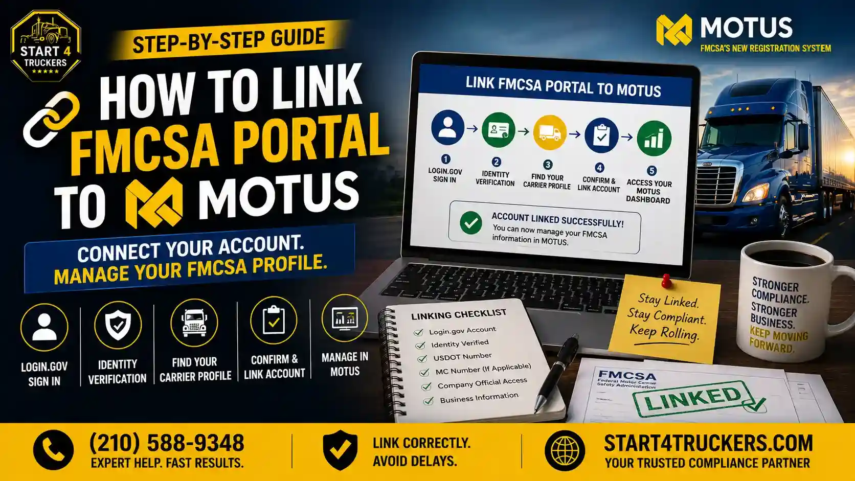 How to Link FMCSA Portal to MOTUS Step-by-Step Guide