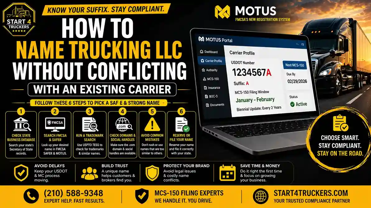 How to Name Trucking LLC Without Conflicting