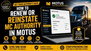 How to Renew or Reinstate MC Authority in MOTUS