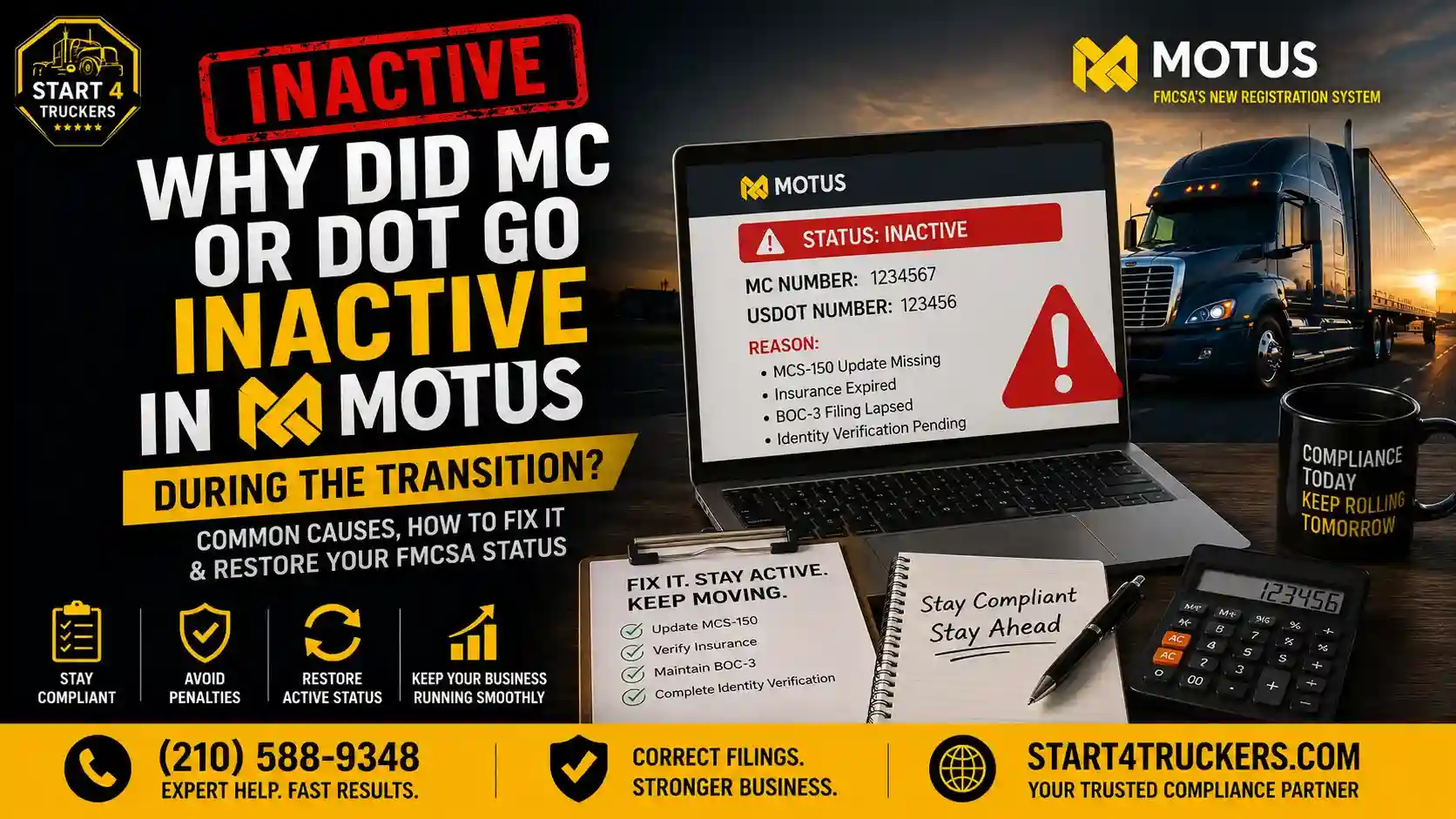 Why Did MC or DOT Go Inactive in MOTUS During the Transition