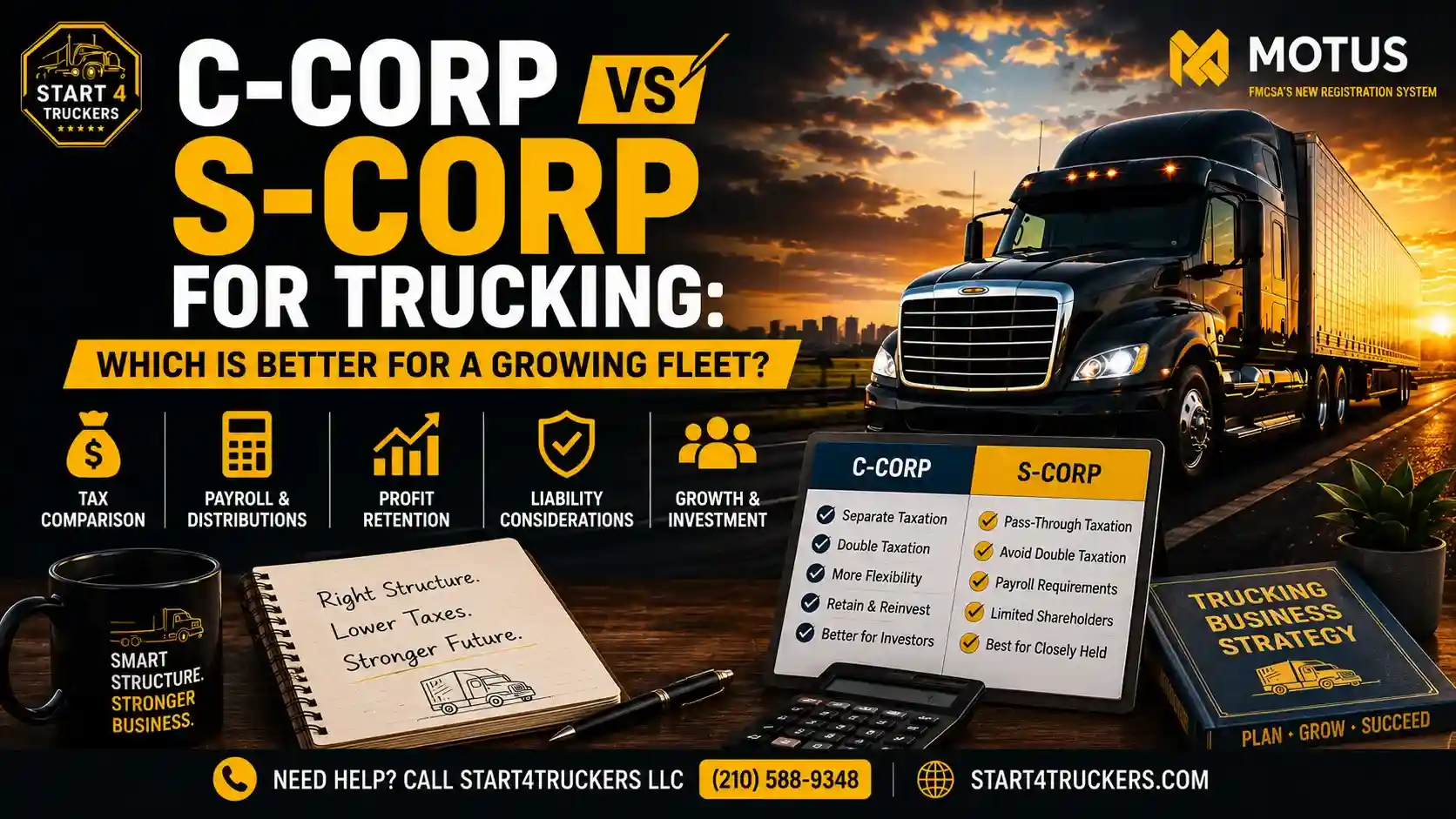 C-Corp vs S-Corp for Trucking Which Is Better for a Growing Fleet