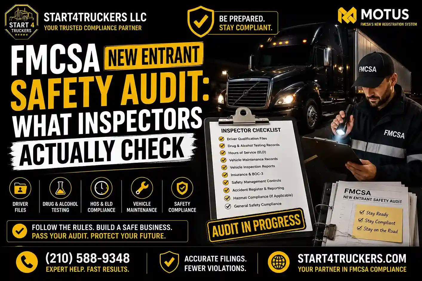 FMCSA New Entrant Safety Audit What Inspectors Actually Check