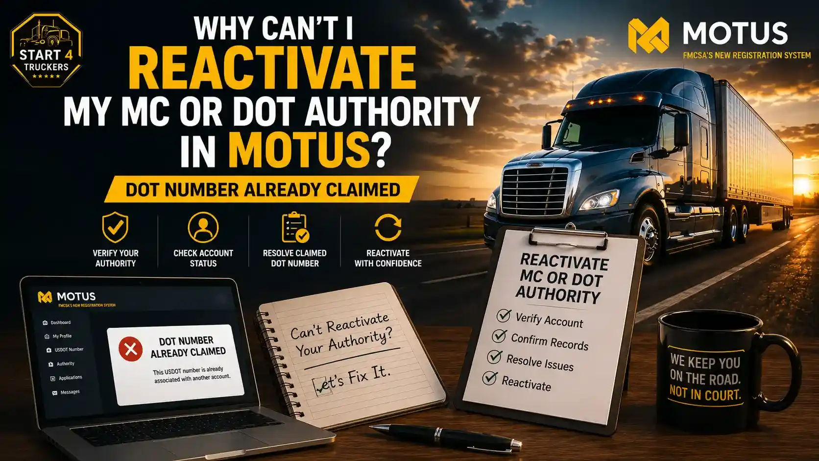 Reactivate MC or DOT Authority in MOTUS