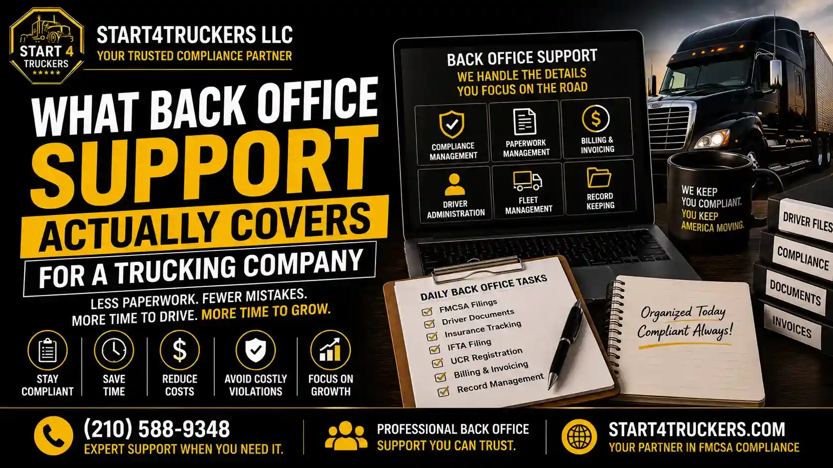 What Back Office Support Actually Covers for a Trucking Company