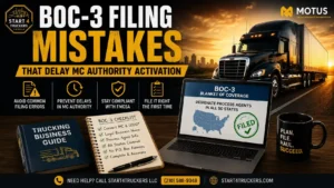BOC-3 Filing Mistakes That Delay MC Authority Activation