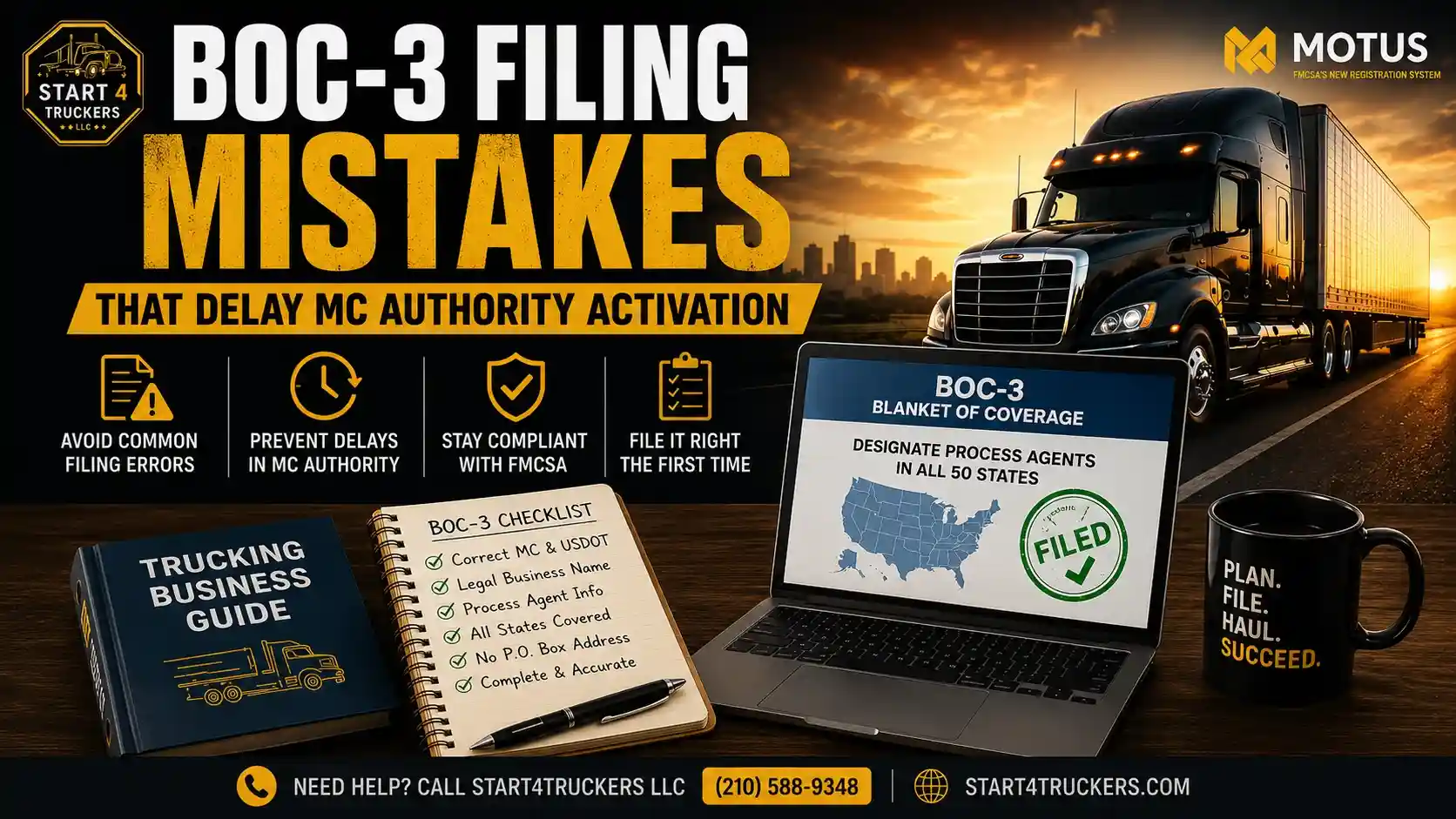 BOC-3 Filing Mistakes That Delay MC Authority Activation