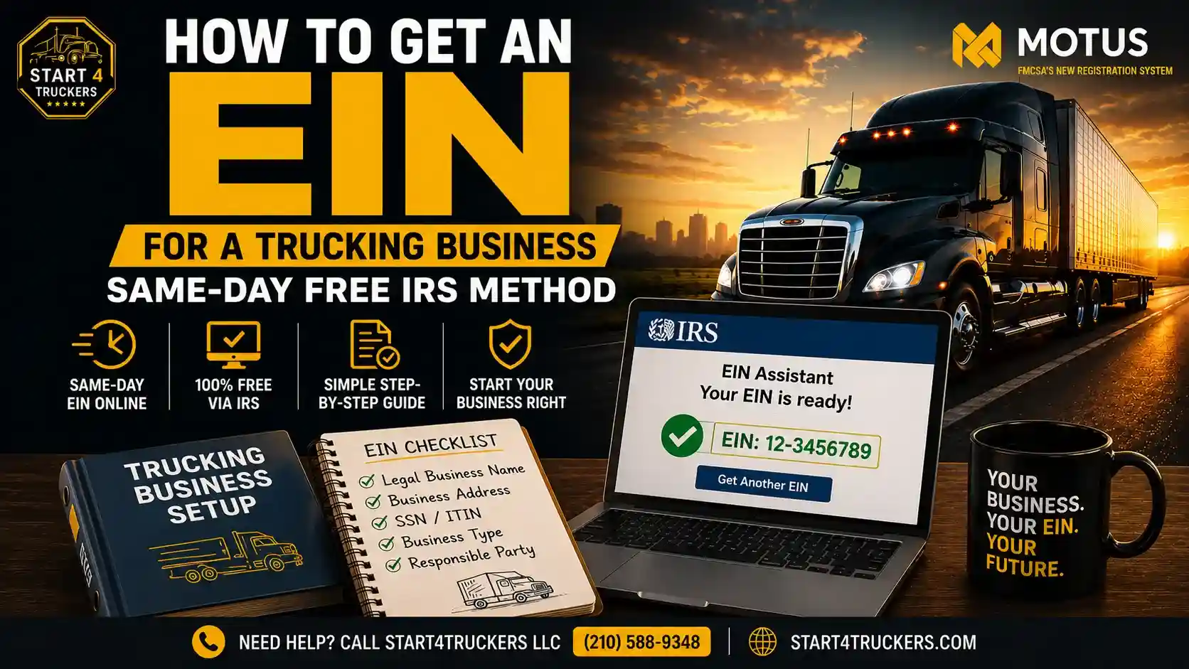 How to Get an EIN for a Trucking Business Same-Day Free IRS Method